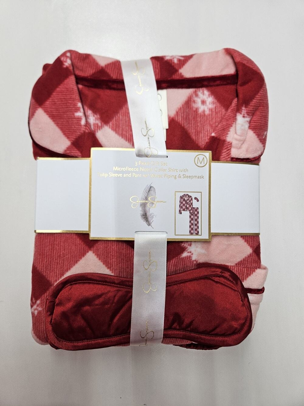 Jessica Simpson 3 Piece Gift Set Microfleece Notch Coliar Shirt With Tulip Sleev